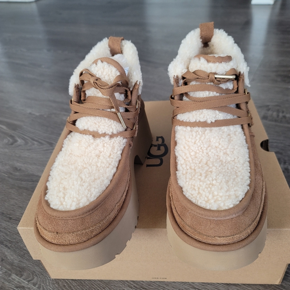 UGG CLASSIC NEW HEIGHT LACE UP suede BOOT